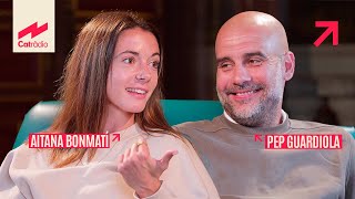 LA TROBADA entre Aitana Bonmatí i Pep Guardiola [upl. by Sidnee]