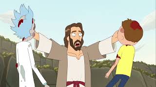 Rick vs Jesus Full fight  pelea completa sub español Rick and Morty 6x7 [upl. by Behlau]