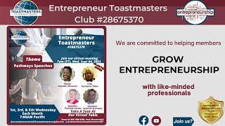 Entrepreneur Toastmasters Club Whole Meeting on Sept 04 [upl. by Helban]