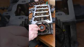 Replacing Camshaft Seal shorts peugeot mechanic [upl. by Arenat]