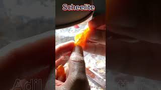 Scheelite Cutting gemstone greensapphire crystals preciousstone emeraldstone viralvideo [upl. by Apfel]