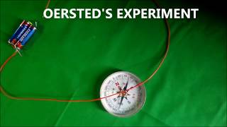 Oersteds experiment Explain HindiEng [upl. by Marlen]