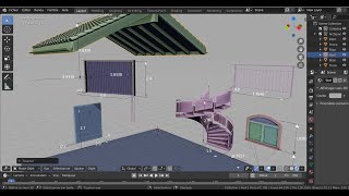 Archipack installation de la liste dobjets dans blender 3d Français tutoriel svm6 [upl. by Arimihc]