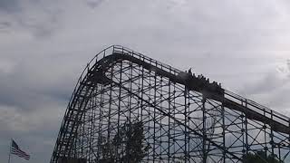 Avalanche Wooden roller coaster POV Timber Falls Wisconsin [upl. by Hans641]