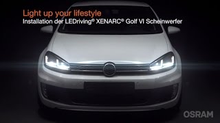 OSRAM LEDriving XENARC Scheinwerfer für Golf VI Installationsvideo [upl. by Robert721]