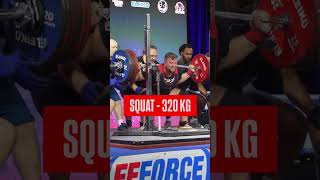 🇫🇷 320 KG SQUAT 🇫🇷 ✅Notre 120 valide ses 3 essais dans la course au podium [upl. by Aivatnahs]