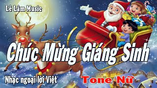 Karaoke  Chúc Mừng Giáng Sinh Tone Nữ  Lê Lâm Music [upl. by Keene]