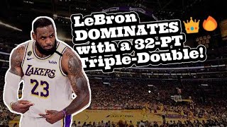 YOU Wont Believe LeBrons INSANE TripleDouble Performance [upl. by Askwith]