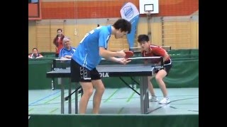 Tischtennis Deutsche Meisterschaft U18 20134 32Finale SchreinerFlorianvsQiuLiang1 [upl. by Groh]