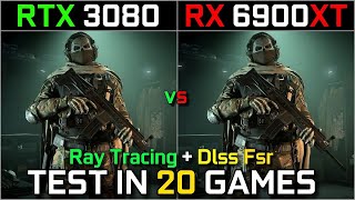 RTX 3080 vs RX 6900 XT  Test in 20 Games  1440p  2160p  With Ray Tracing DLSS FSR  2023 [upl. by Frederique]