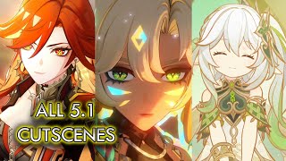 All Version 51 Cutscenes Genshin Impact [upl. by Nahtahoj]