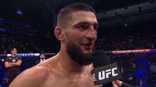 UFC 273 Khamzat Chimaev Octagon Interview [upl. by Ytte]