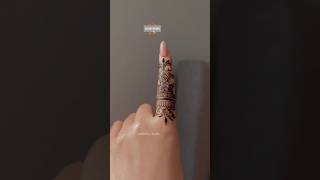 Finger Mehndi Design for first finger 💓plzz 1 subscribeshortsvideoviralvideo [upl. by Eniad]