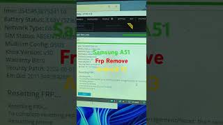 Samsung A51 Android 13 Frp remove with chimera tool Latest Security [upl. by Belmonte132]