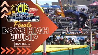 2024 TF  CIFss Finals D3  Boys High Jump  Josh Harel over 7 ft [upl. by Adnauqal300]