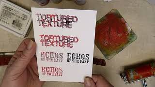 Creating easy distressed paint and ink stamped words with PaperArtsy Hot Picks and Fresco Finish [upl. by Gerome]