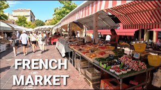 Traditional FRENCH MARKET Cours Saleya NICE French Riviera [upl. by Lotus995]