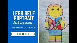 Elementary Art Lesson Lego Self Portrait [upl. by Grissel]