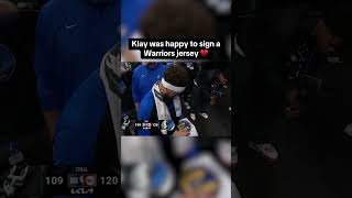 Klay signed a Warriors jersey ❤️ shorts [upl. by Eecart]