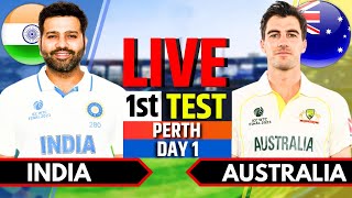 India vs Australia 1st Test Day 1  IND vs AUS Live Match  Live Cricket Match Today  Session 2 [upl. by Ymaral]