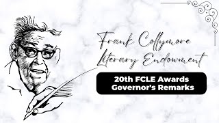 Governor Haynes Remarks at the 20th Frank Collymore Literary Endowment Awards [upl. by Ignatius]