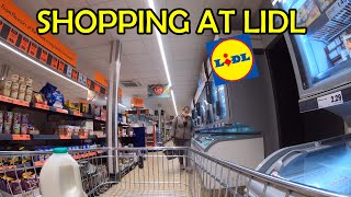 Shopping at LIDL  Budget grocery shopping at Lidl London Shopping Tour [upl. by Dhumma84]