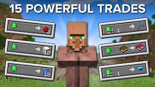 15 Most Powerful Villager Trades in Minecraft [upl. by Nagap425]