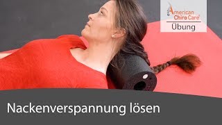 Übung bei Nackenverspannung  Einfache Übung mit der Faszienrolle [upl. by Ollehcram381]