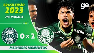 CORITIBA 0 X 2 PALMEIRAS  MELHORES MOMENTOS  28ª RODADA BRASILEIRÃO 2023  geglobo [upl. by Einnep]