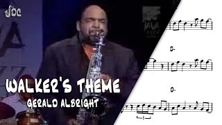 Walkers Theme  Gerald Albright  Sax Alto Transcription [upl. by Ahsitaf]