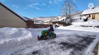 déneigement avec tracteur tondeuse [upl. by Haelak]