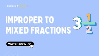 Converting Improper Fraction To Mixed Fraction [upl. by Hgieleak]