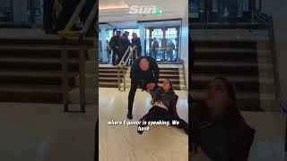 Eco protester dragged screaming amp shouting from hotel lobby [upl. by Casavant142]