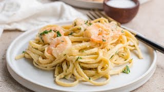 Shrimp Linguine Alfredo Recipe [upl. by Kory448]