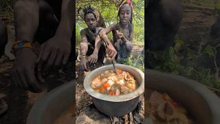 Hadzabe Cookies morning breakfast Meals 😋 delicious foodculture wildlife traditional [upl. by Ettenal920]