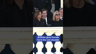 Jill Biden gives Kamala Harris the cold shoulder [upl. by Aicilegna839]