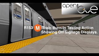 OpenBVE NYC Subway New Kawasaki R153 BurnIn Testing on the M Line [upl. by Mariquilla]