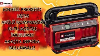 Einhell Pressito 1825 Solo 11 BarAkülüÇok FonksiyonluAksesuarlı Kompresör Kutu Açılışıİnceleme [upl. by Keyser894]