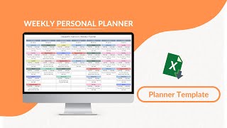 Weekly Personal Planner Excel Template [upl. by Acirrehs]