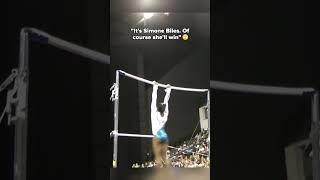 She lost the allaround because of that fall😳 gymnastics fall simonebiles allaround [upl. by Camroc]