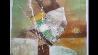 Acrylmalerei abstrakt  Speed Demo mit Untertitel [upl. by Saval620]