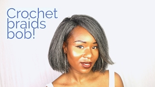 HOW TO  CROCHET BRAIDS GREY KINKY STRAIGHT BOB [upl. by Olbap152]