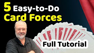 5 EasytoDo Magic Card Forces That Look Amazing [upl. by Eelah268]