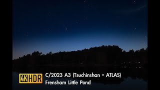 Comet 2023 A3 HDR at Frensham Little Pond [upl. by Ilaw]