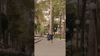 An afternoon moment of two siblings playing badminton and exercising the park sonyzve10 walkcity [upl. by Sybille]