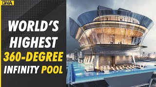 World’s highest 360degree infinity swimming pool in Dubai  Aura Skypool  Palm Jumeirah Island [upl. by Childs]