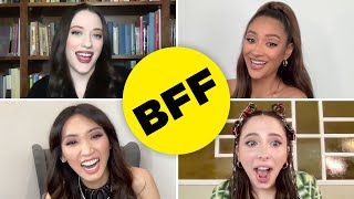 Kat Dennings Brenda Song Shay Mitchell and Esther Povitsky Take The BFF Test [upl. by Aicirtam]