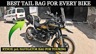 Rynox Navigator 50L Tail Bag 🔥  Rynox Tail Bag For Himalayan 452cc And Other bike ❤️ [upl. by Aloek]