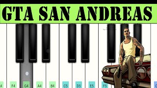 Gta San Andreas Theme Song Piano tutorial  Piano Keys by AK [upl. by Akimot292]