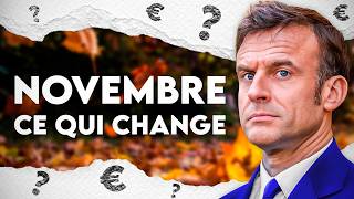 TOUT ce qui change pour vous en novembre [upl. by Asit]